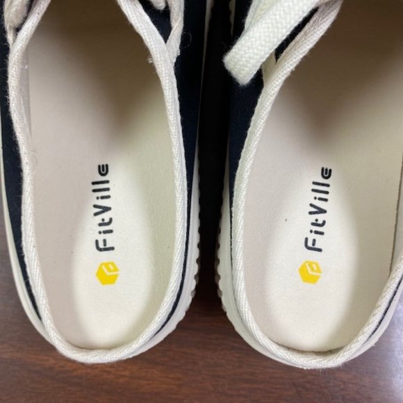 FitVille‎ Women's Casual Zebra V2 Marca Platform Sneaker Slides, size 9 NEW - Picture 12 of 14